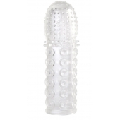 Прозрачная закрытая гелевая насадка - 13,5 см. - Toyfa Basic - в Арзамасе купить с доставкой