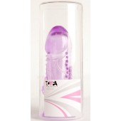 Фиолетовая гелевая насадка с шипами - 13 см. - Toyfa Basic - в Арзамасе купить с доставкой