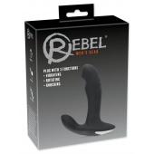 Черный вибромассажер простаты с функцией римминга Plug with Perineum Stimulator - 16,6 см. - Orion - в Арзамасе купить с доставкой