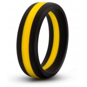 Черно-желтое силиконовое эрекционное кольцо Silicone Go Pro Cock Ring - Blush Novelties - в Арзамасе купить с доставкой