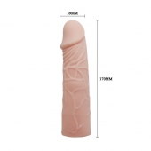 Закрытая телесная насадка-фаллос - 17 см. - Sex Expert - в Арзамасе купить с доставкой