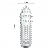 Закрытая прозрачная насадка Crystal sleeve - 14,2 см. - Erowoman-Eroman - в Арзамасе купить с доставкой