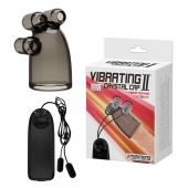 Дымчатая насадка-мастурбатор с вибрацией Vibrating Crystal Cap II - Baile - в Арзамасе купить с доставкой