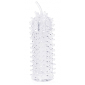 Закрытая рельефная насадка Crystal sleeve с усиками - 12 см. - Erowoman-Eroman - в Арзамасе купить с доставкой