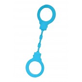 Голубые силиконовые наручники A-Toys без ключа - A-toys - купить с доставкой в Арзамасе