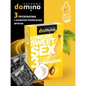 Презервативы для орального секса DOMINO Sweet Sex с ароматом тропических фруктов - 3 шт. - Domino - купить с доставкой в Арзамасе
