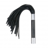 Черная плеть Easytoys Flogger With Metal Grip - 38 см. - Easy toys - купить с доставкой в Арзамасе