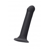 Черный фаллос на присоске Silicone Bendable Dildo L - 19 см. - Strap-on-me - купить с доставкой в Арзамасе