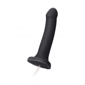 Черный фаллос с имитацией эякуляции Silicon Cum Dildo L - 19,6 см. - Strap-on-me - купить с доставкой в Арзамасе