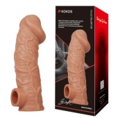 Телесная насадка на фаллос с фиксацией мошонки EXTREME SLEEVE - 15,6 см. - KOKOS - в Арзамасе купить с доставкой