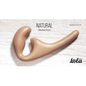 Бежевый безремневой страпон Seduction - 20,5 см. - Lola Games - купить с доставкой в Арзамасе