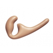 Бежевый безремневой страпон Seduction - 20,5 см. - Lola Games - купить с доставкой в Арзамасе