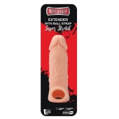 Телесная насадка EXTENDER WITH BALL STRAP 5.5 - 14 см. - Dream Toys - в Арзамасе купить с доставкой