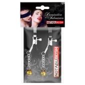 Оригинальные зажимы на соски с желтыми шариками - Notabu - купить с доставкой в Арзамасе