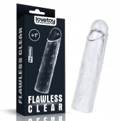 Прозрачная насадка-удлинитель Flawless Clear Penis Sleeve Add 1 - 15,5 см. - Lovetoy - в Арзамасе купить с доставкой