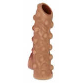 Телесная насадка с бугорками и открытой головкой Nude Sleeve M - 12 см. - KOKOS - в Арзамасе купить с доставкой