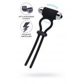 Черное эрекционное лассо на пенис Jat - A-toys - в Арзамасе купить с доставкой