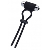 Черное эрекционное лассо на пенис Jat - A-toys - в Арзамасе купить с доставкой