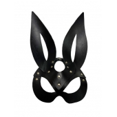 Черная кожаная маска зайки Miss Bunny - БДСМ Арсенал - купить с доставкой в Арзамасе