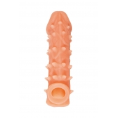 Телесная закрытая насадка с пупырышками Cock Sleeve Size M - 15,6 см. - KOKOS - в Арзамасе купить с доставкой