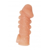 Телесная закрытая насадка с шишечками Cock Sleeve Size S - 13,8 см. - KOKOS - в Арзамасе купить с доставкой