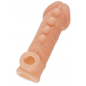 Телесная закрытая насадка с шишечками Cock Sleeve Size S - 13,8 см. - KOKOS - в Арзамасе купить с доставкой