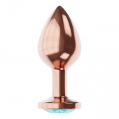 Пробка цвета розового золота с малиновым кристаллом Diamond Topaz Shine L - 8,3 см. - Lola Games - купить с доставкой в Арзамасе
