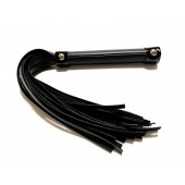 Черная плеть из эко-кожи - 42 см. - БДСМ Арсенал - купить с доставкой в Арзамасе