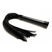 Черная плеть из эко-кожи - 42 см. - БДСМ Арсенал - купить с доставкой в Арзамасе