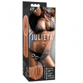 Мастурбатор-вагина цвета карамели Julieta с вибрацией - Blush Novelties - в Арзамасе купить с доставкой