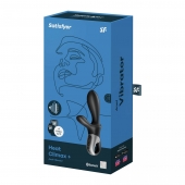 Черный анальный вибратор Heat Climax+ с функцией нагрева - 20,6 см. - Satisfyer - в Арзамасе купить с доставкой
