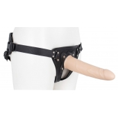 Пустотелый страпон Harness CLASSIC с бандажом - 19,5 см. - LOVETOY (А-Полимер) - купить с доставкой в Арзамасе