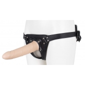 Пустотелый страпон Harness CLASSIC с бандажом - 19,5 см. - LOVETOY (А-Полимер) - купить с доставкой в Арзамасе