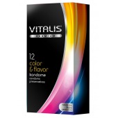 Цветные ароматизированные презервативы VITALIS PREMIUM color   flavor - 12 шт. - Vitalis - купить с доставкой в Арзамасе