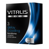 Презервативы VITALIS PREMIUM delay   cooling с охлаждающим эффектом - 3 шт. - Vitalis - купить с доставкой в Арзамасе