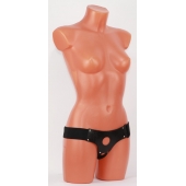 Универсальные черные трусики для страпона - БДСМ Арсенал - купить с доставкой в Арзамасе