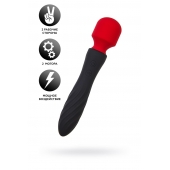 Черно-красный двусторонний вибромассажер Black Red - 21 см. - ToyFa купить в Арзамасе с доставкой в Orgasmix.ru Черно-красный двусторонний вибромассажер Black Red - 21 см. - ToyFa