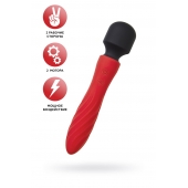 Красно-черный двусторонний вибромассажер Black Red - 21 см. - ToyFa купить в Арзамасе с доставкой в Orgasmix.ru Красно-черный двусторонний вибромассажер Black Red - 21 см. - ToyFa