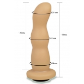 Телесная рельефная насадка Harness - 14,2 см. - LOVETOY (А-Полимер) - купить с доставкой в Арзамасе