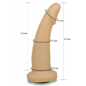 Телесная гладкая насадка Harness - 14,7 см. - LOVETOY (А-Полимер) - купить с доставкой в Арзамасе