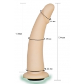 Телесная гладкая насадка-фаллоимитатор Harness - 17 см. - LOVETOY (А-Полимер) - купить с доставкой в Арзамасе
