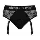 Черные трусики для насадок Diva Lingerie Harness - size M - Strap-on-me - купить с доставкой в Арзамасе