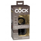 Черная вибронасадка King Cock Ellite The Crown Jewels - Pipedream - в Арзамасе купить с доставкой