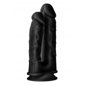 Черный анально-вагинальный фаллоимитатор Double Penetrator - 19,5 см. - Dream Toys