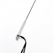 Черный кожаный стек с гладкой ручкой - 55 см. - Crazy Handmade - купить с доставкой в Арзамасе