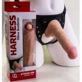 Страпон Harness из двух предметов: регулируемые трусики и насадка-фаллос - 17,5 см. - LOVETOY (А-Полимер) - купить с доставкой в Арзамасе