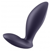 Фиолетовый анальный вибростимулятор Power Plug - Satisfyer - в Арзамасе купить с доставкой