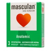 Презервативы анатомической формы Masculan Anatomic - 3 шт. - Masculan - купить с доставкой в Арзамасе