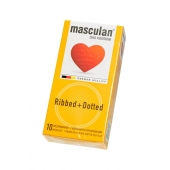 Презервативы с колечками и пупырышками Masculan Ribbed+Dotted - 10 шт. - Masculan - купить с доставкой в Арзамасе