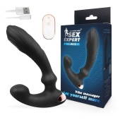 Черный вибромассажер простаты Sex Expert - 14,5 см. - Sex Expert - в Арзамасе купить с доставкой